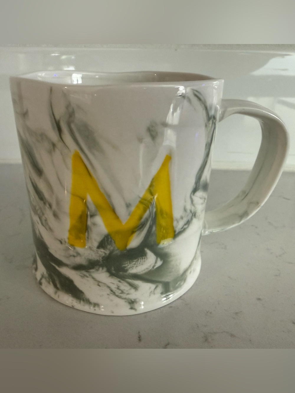ANTHROPOLOGIE “M” Monogram Mug